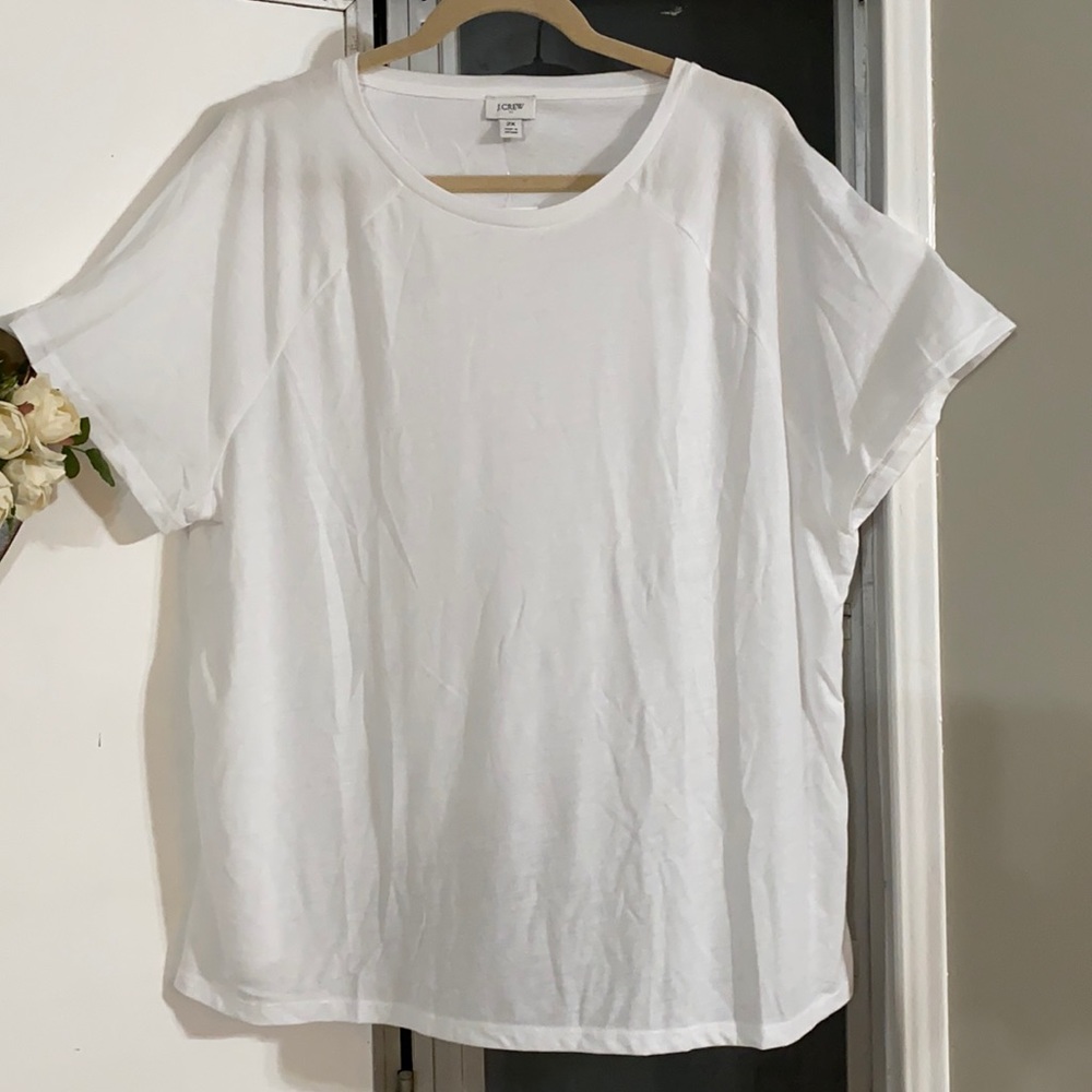 New J Crew white T Shirt size 2X